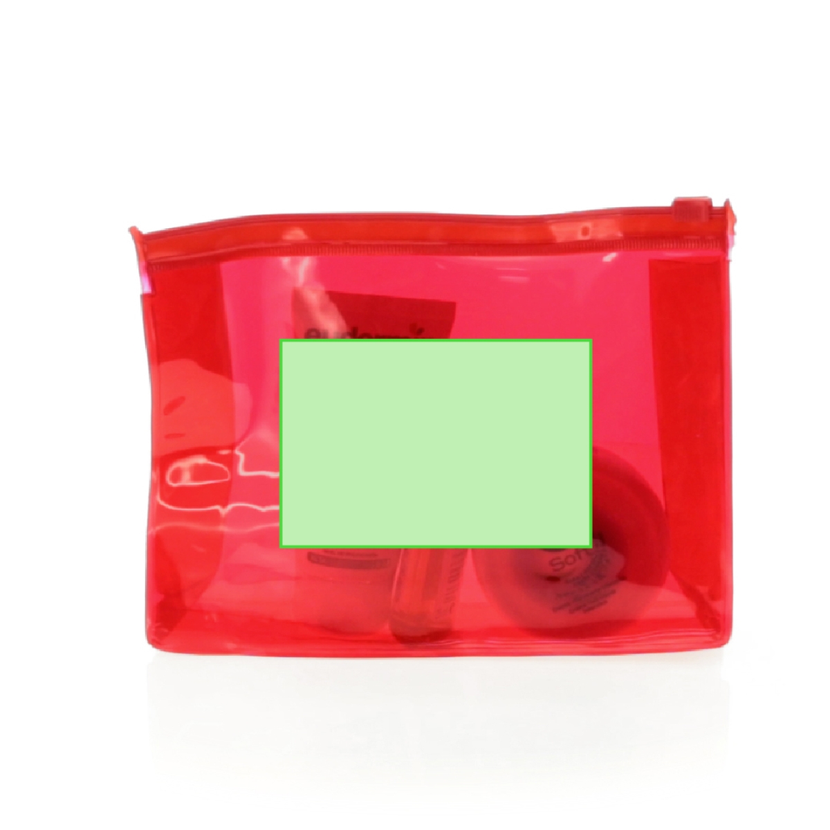 Iriam toilettas - PVC - luchtdichte sluiting - transparant - Op de mok gecentreerd