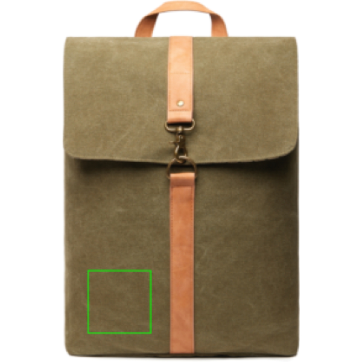 VINGA Bosler canvas rugzak- 17L- Gerecycled Canvas - Artikel voorzijde links