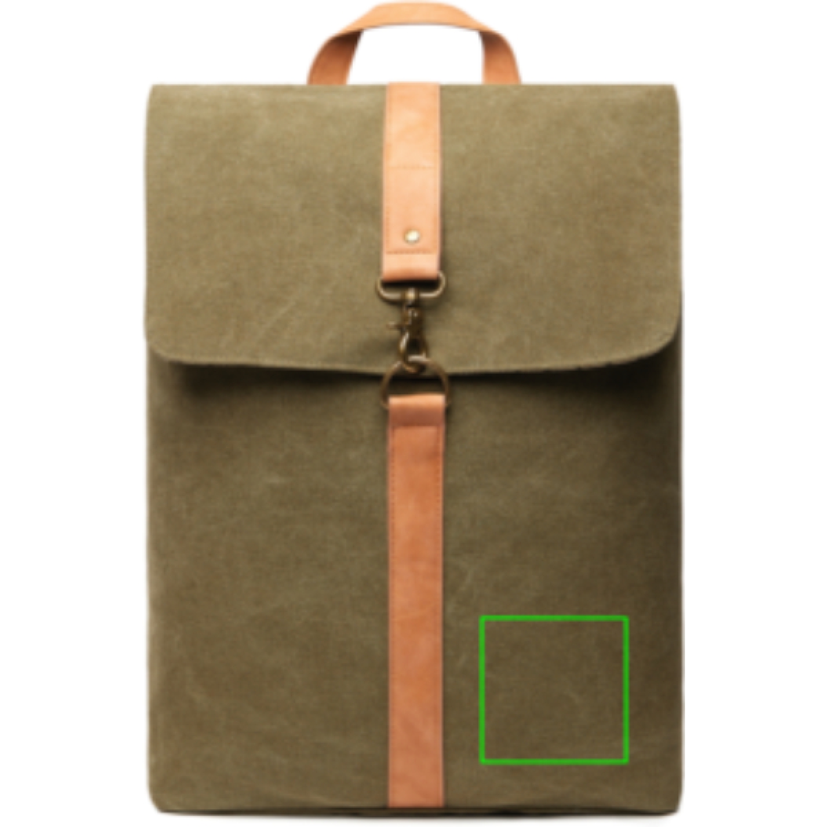 VINGA Bosler canvas rugzak- 17L- Gerecycled Canvas - Artikel voorzijde rechts