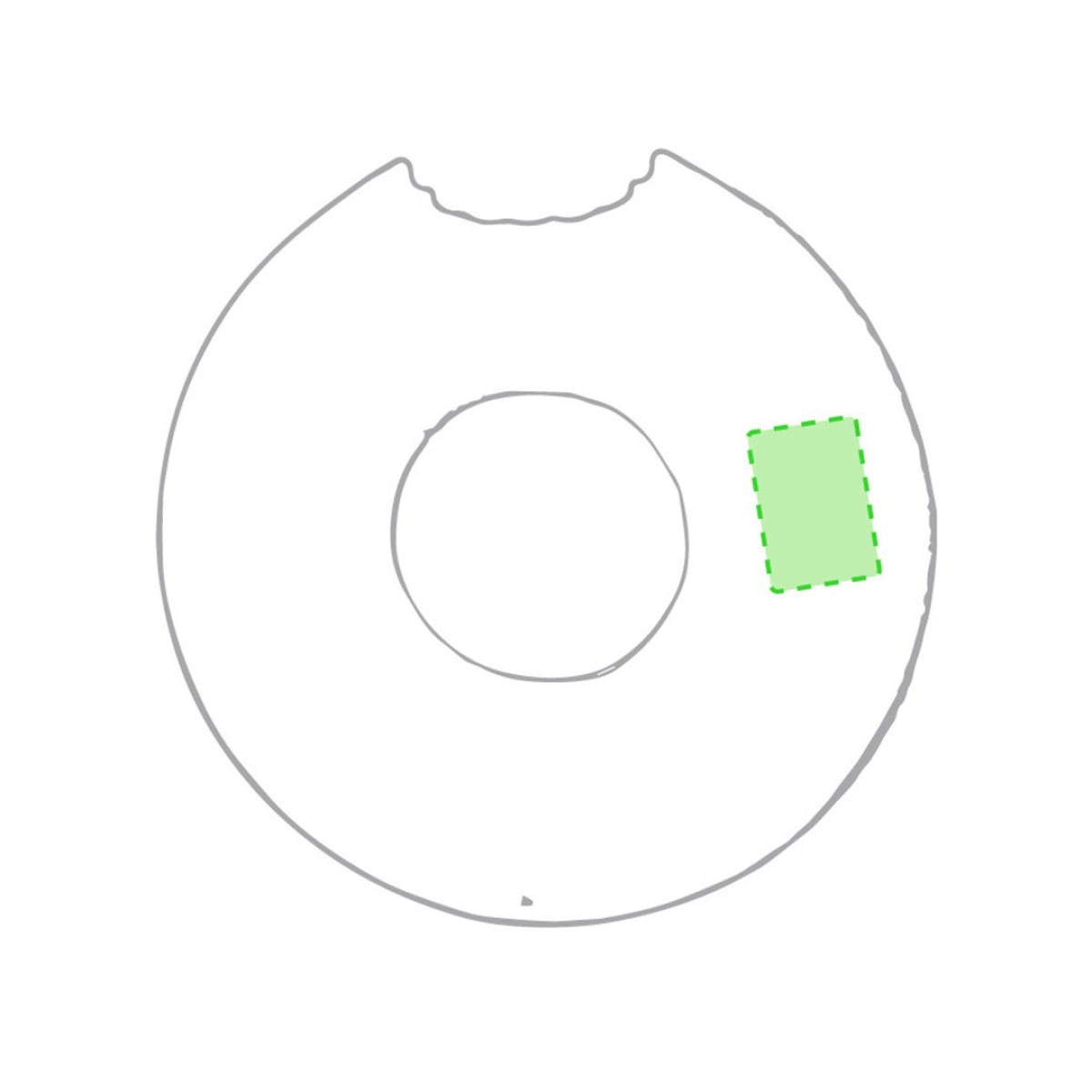 Donut luchtbed - PVC - 107 Ø - Cirkelvormig gebied