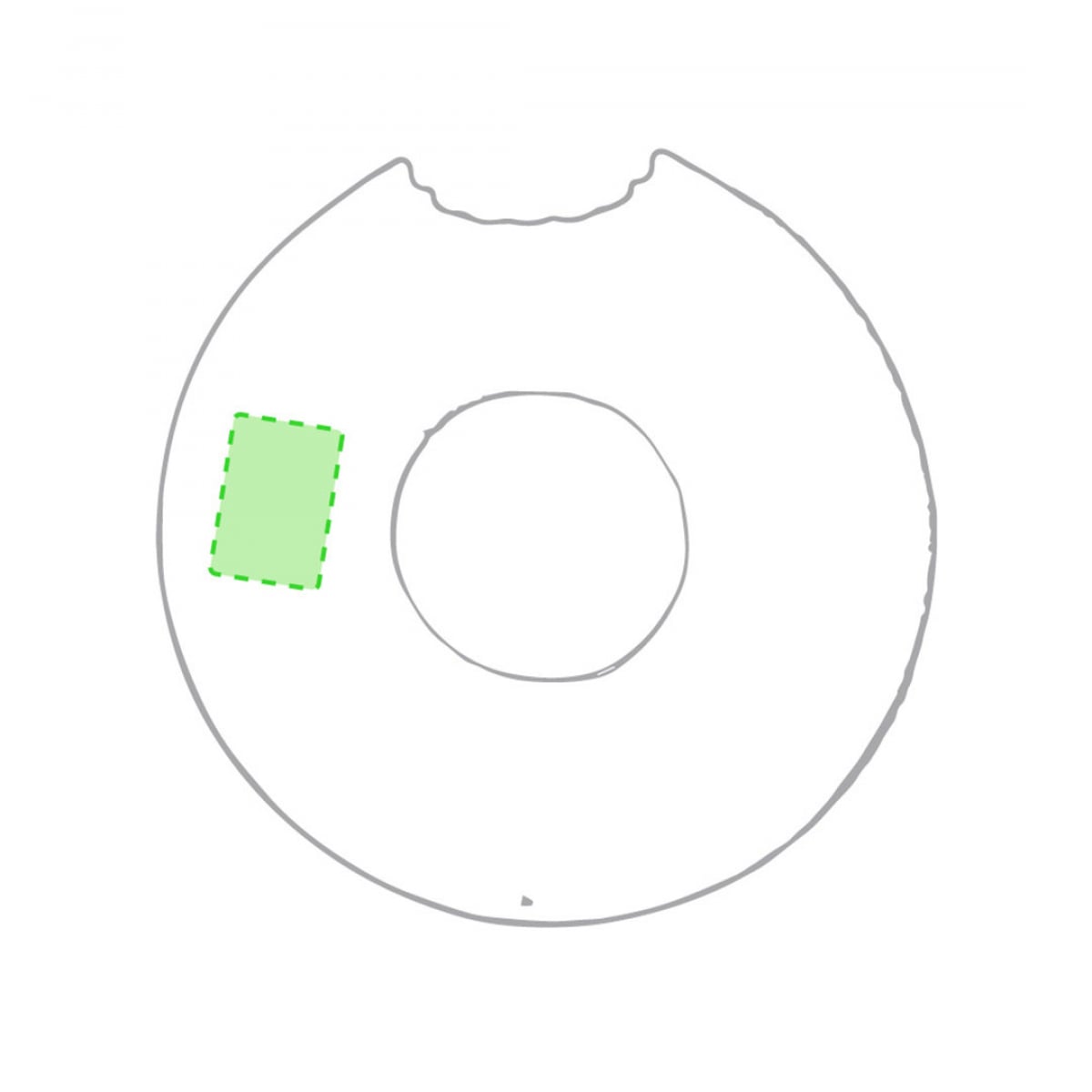 Donut luchtbed - PVC - 107 Ø - linkerkant