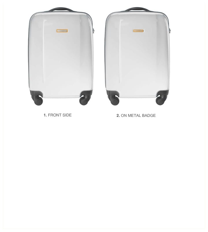 Impression handbagage koffer - 46 x 36 x 22 cm - cijferslot - uitschuifbare greep - Voorzijde