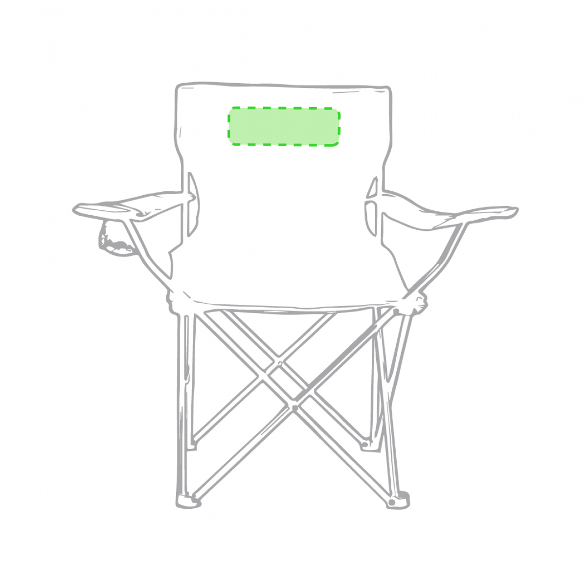 Camping stoel - metaal - inklapbaar - drankhouder - met hoes - Op de top