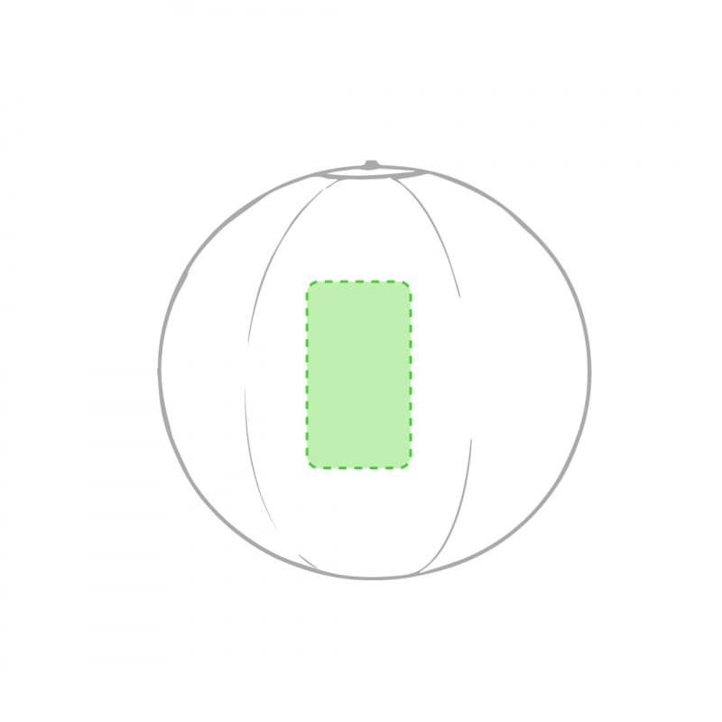 Zeusty strandbal - Ø 28 cm - PVC - opblaasbaar - Op een paneel