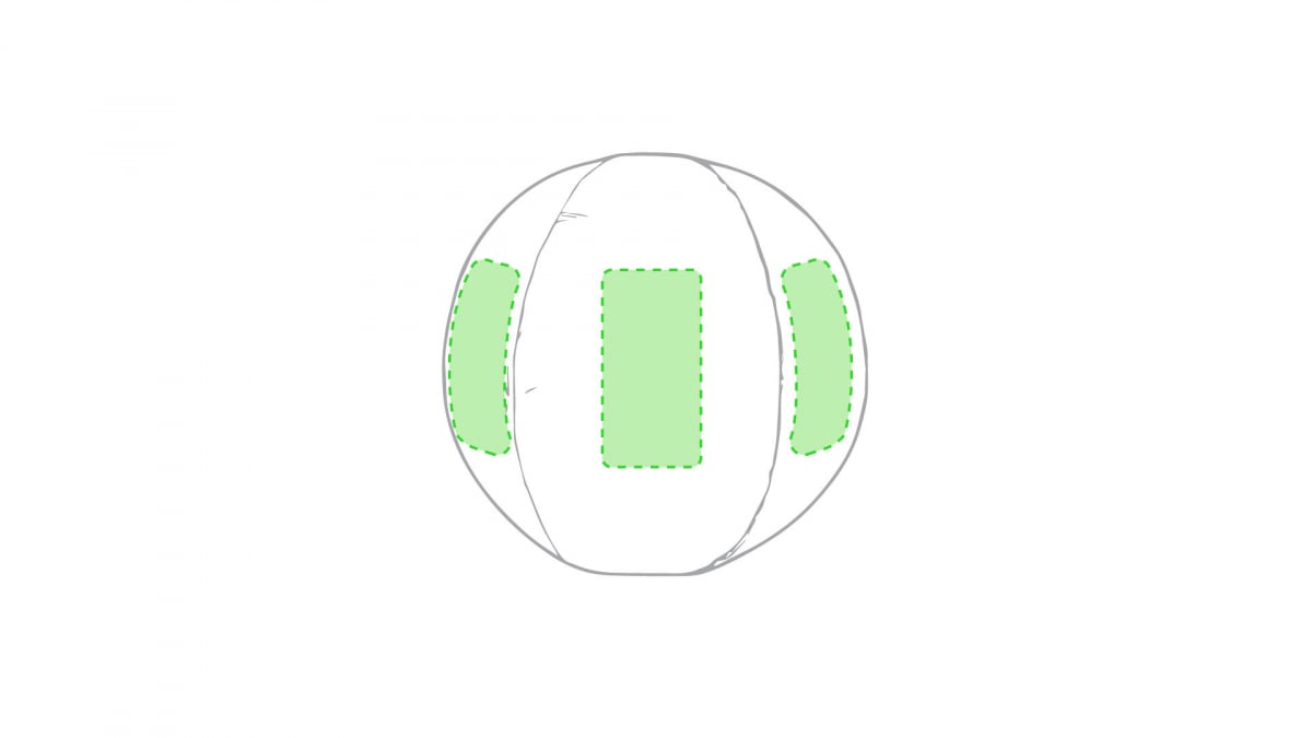 Zeusty strandbal - Ø 28 cm - PVC - opblaasbaar - Van het tweede paneel