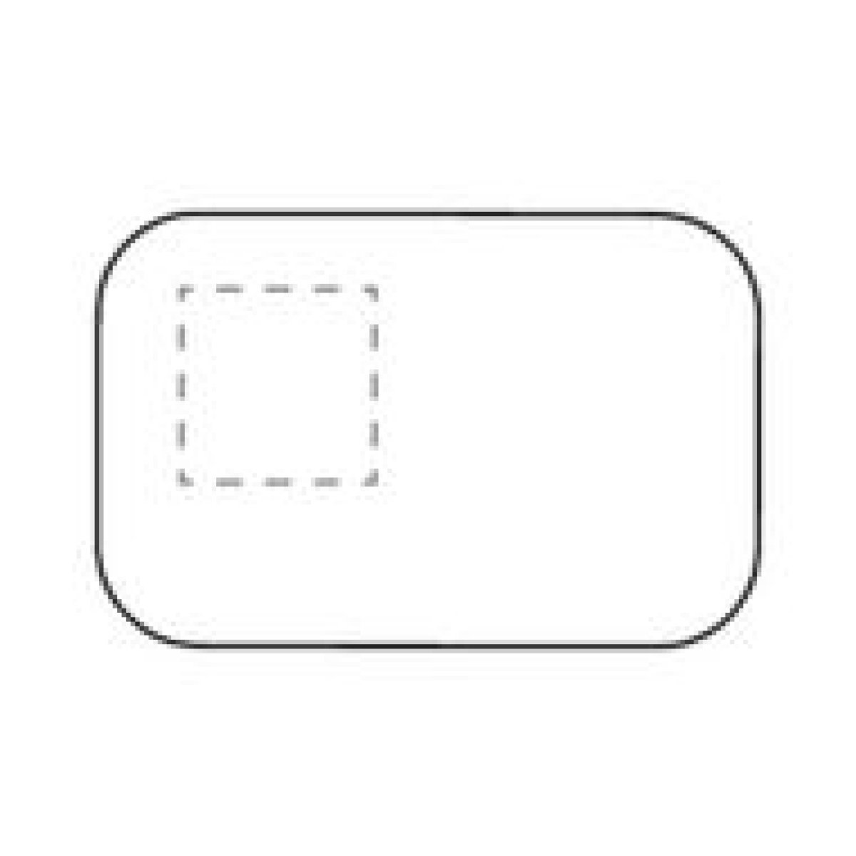 Midori lunchbox - PP - bamboe deksel - sluitelastiek - op deksel linksboven