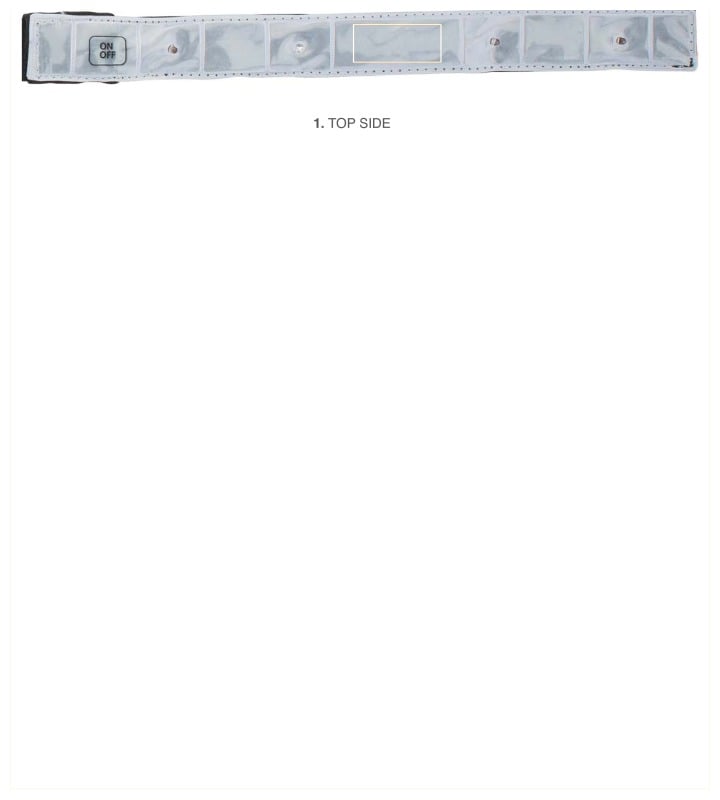 Reflecterende strap met led verlichting - Bovenzijde