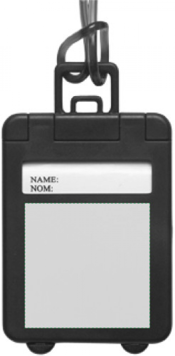 Kofferlabel flexibel ophangkoord - Voorzijde
