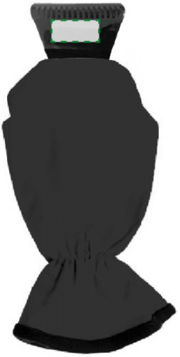 Ashton ijskrabber met want - polyester/kunststof - fleece - gevoerde want - Bovenzijde