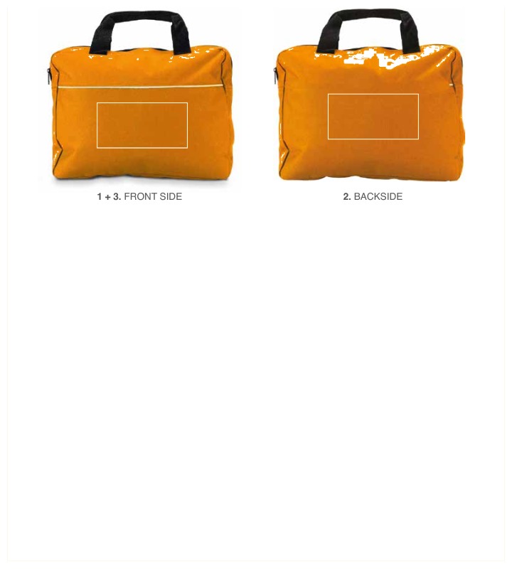 Niam documententas - polyester - 600D - ritsvak - korte hengsels - Voorzijde