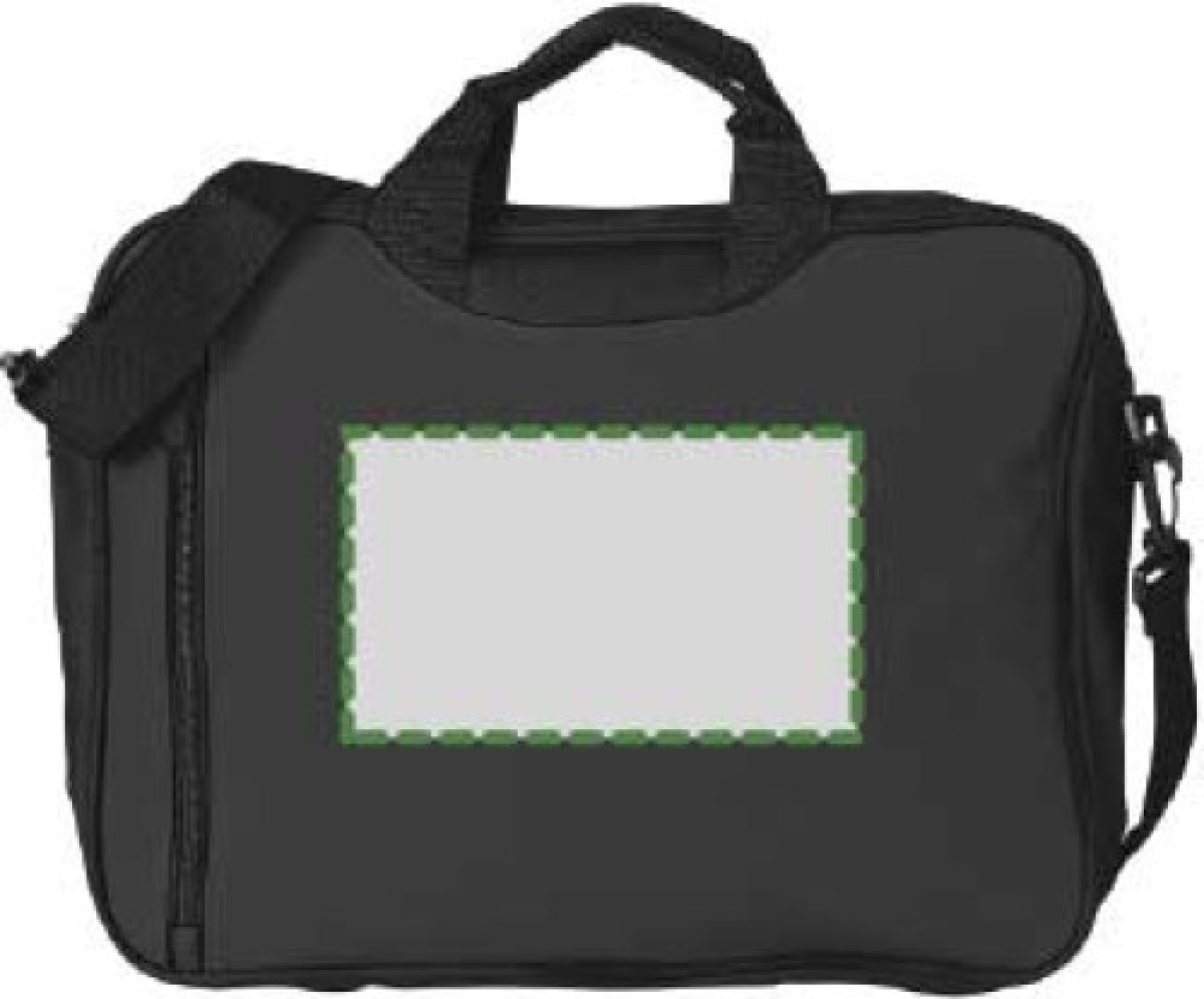 Nicola documententas - polyester - 600D - 2 ritsvakken - verstelbare draagband - Voorzijde