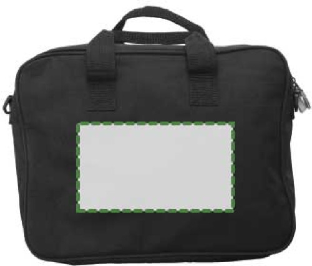 Nicola documententas - polyester - 600D - 2 ritsvakken - verstelbare draagband - Achterzijde