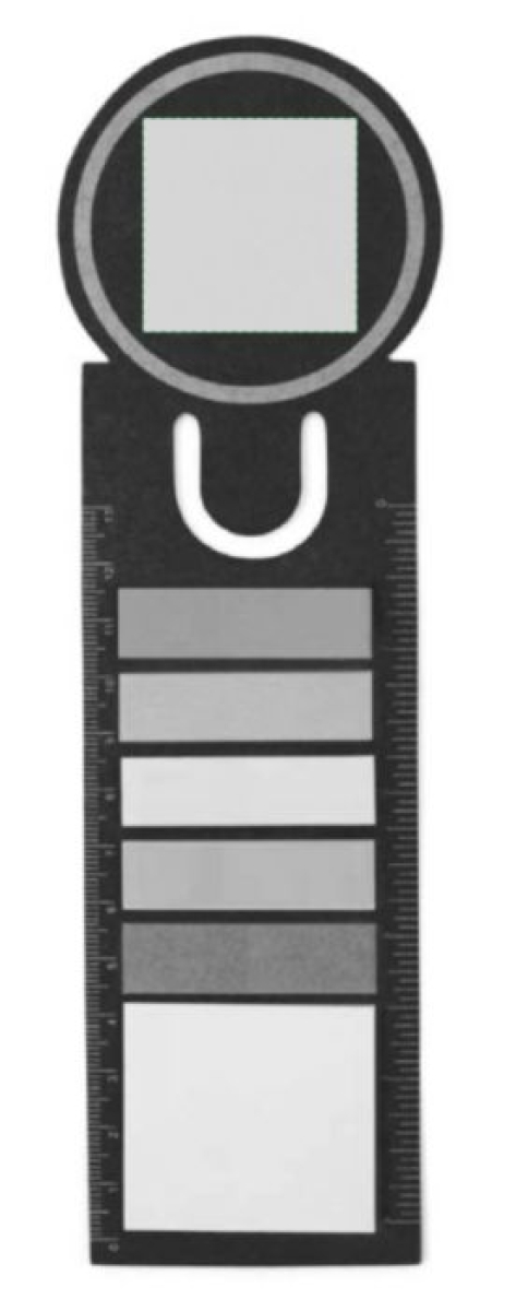 Clay boekenlegger met memo's - karton - diverse kleuren - boekenlegger met liniaal - Voorzijde