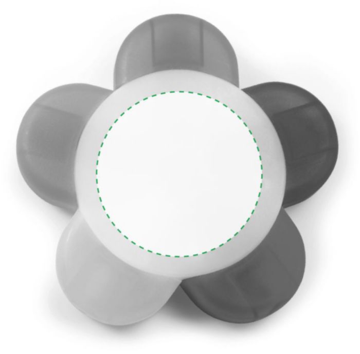 Markeerstift bloem - kunststof - 5 kleuren - Achterzijde