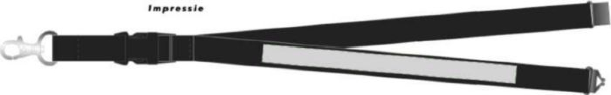 Bobbi keycord - polyester - 25 mm - veiligheidssluiting - karabijnhaak - gesp - Voorzijde