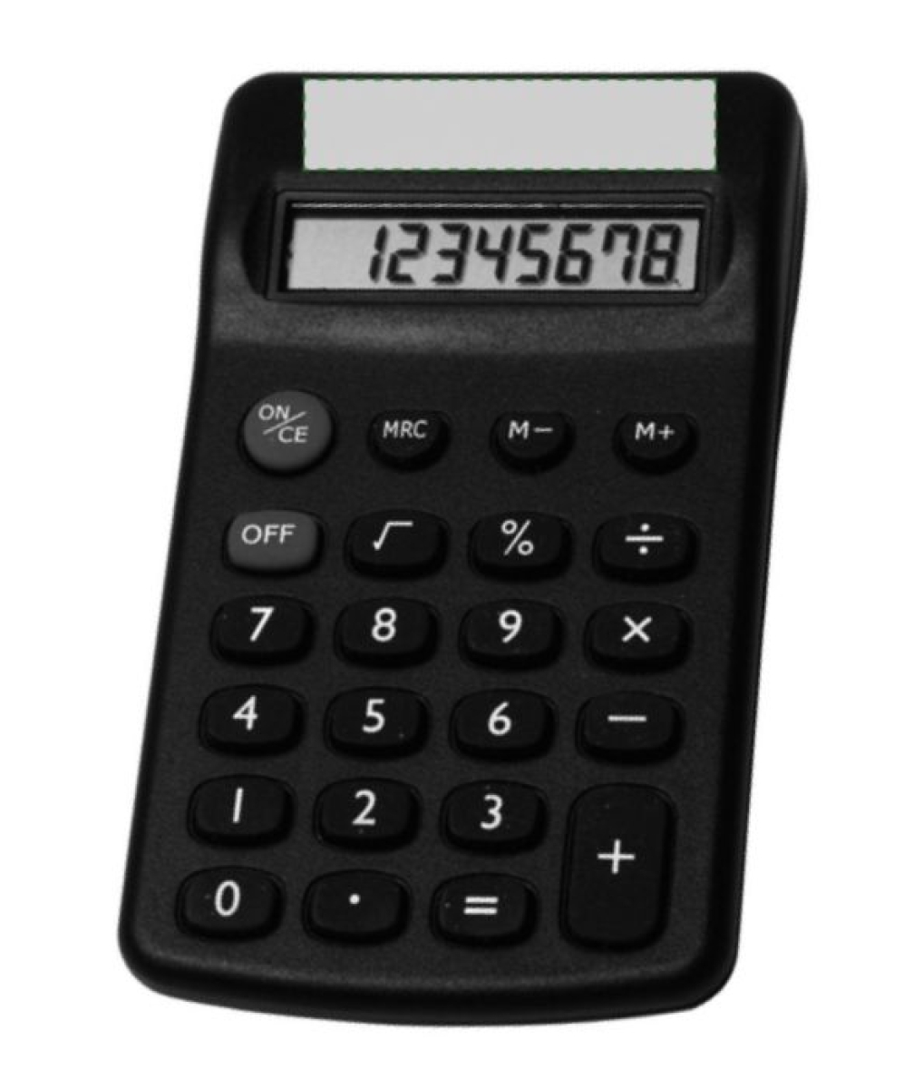 Calculator kunststof met batterij - Voorzijde