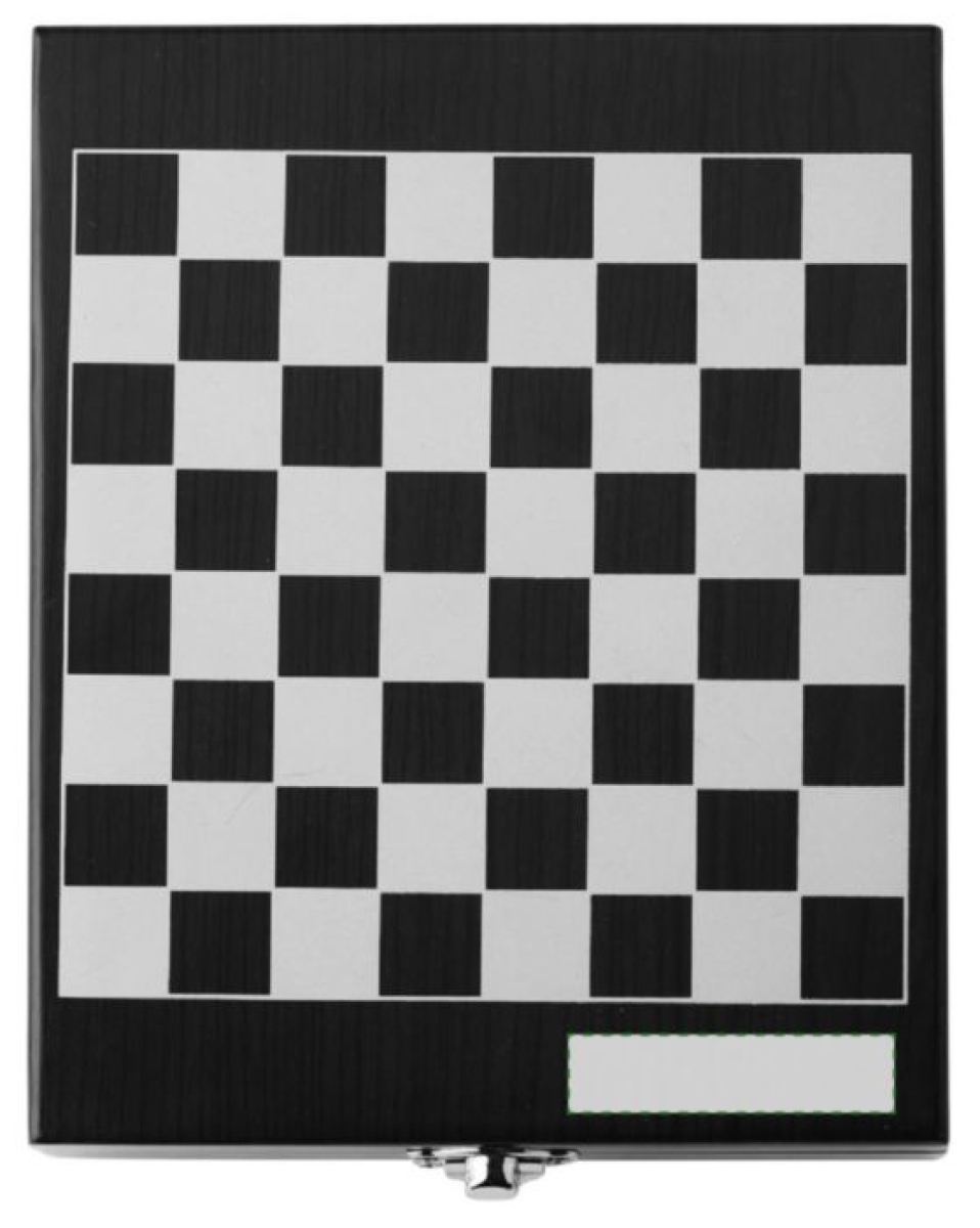 5-Delige metalen wijnset met schaakspel - Bovenzijde 5-Delige metalen wijnset met schaakspel - Bovenzijde