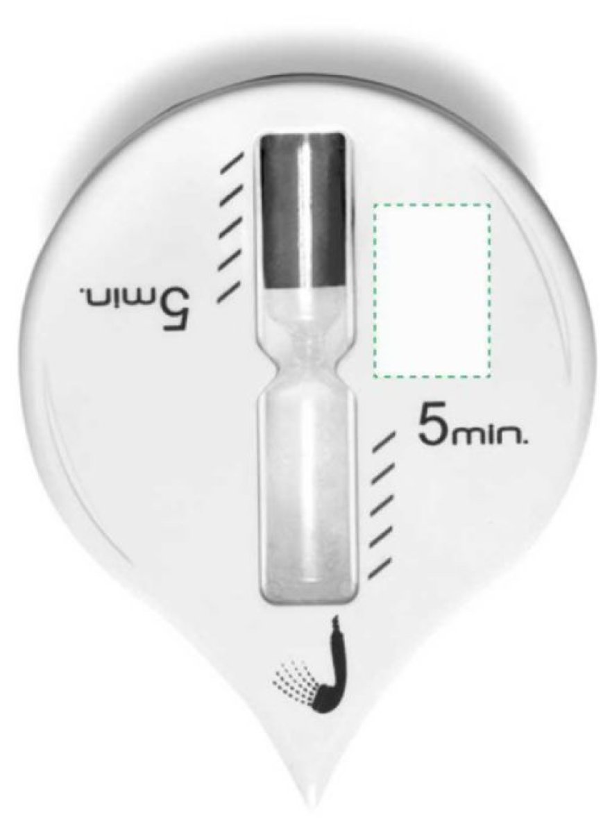 Douche zandloper - Voorzijde