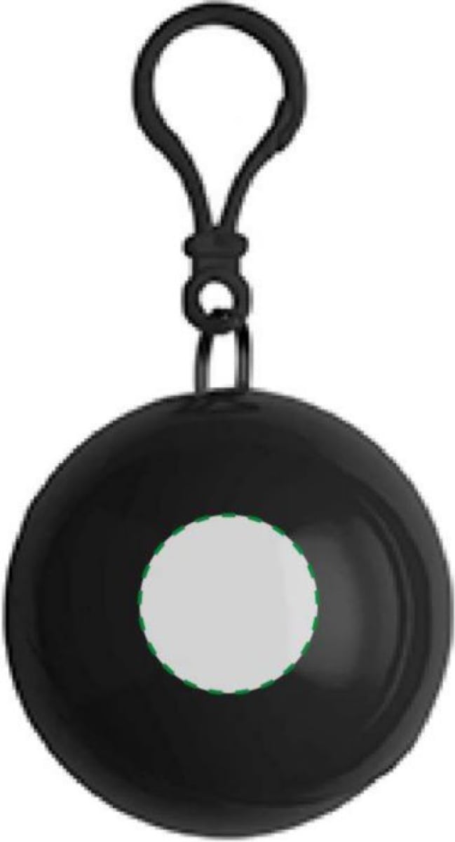 Pippa poncho - 120x90 cm - PVC - in kunststof bal met karabijnhaak - Achterzijde