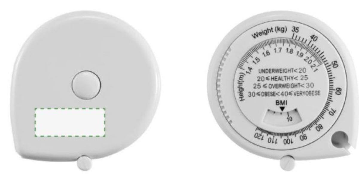 BMI meetlint Jasper - kunststof - 1.5m - Achterzijde