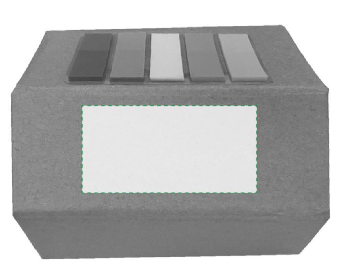 Marnie memohouder - karton/papier - ca. 525 memo's in diverse kleuren - huisvormig - Bovenzijde