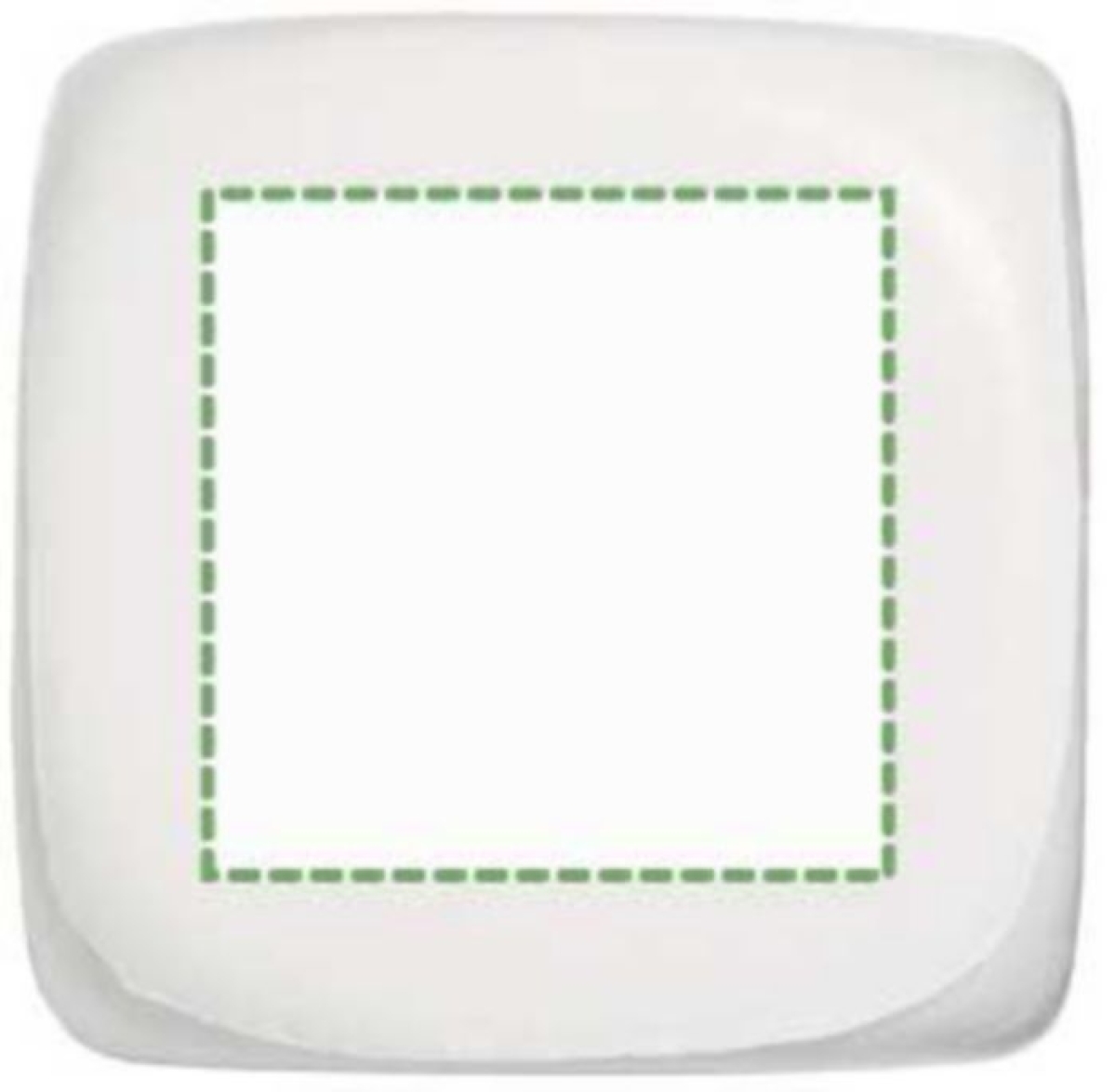 anti-stress bal - dobbelsteen - met tekst - 4,8 cm - PU - Zijkant