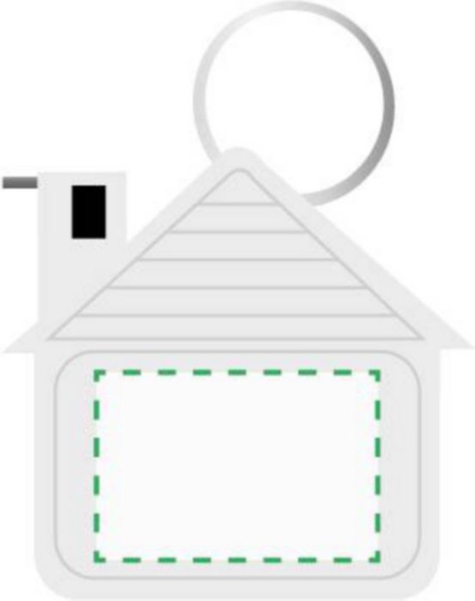 Rolmaat - 2 m - kunststof - sleutelhanger - Achterzijde