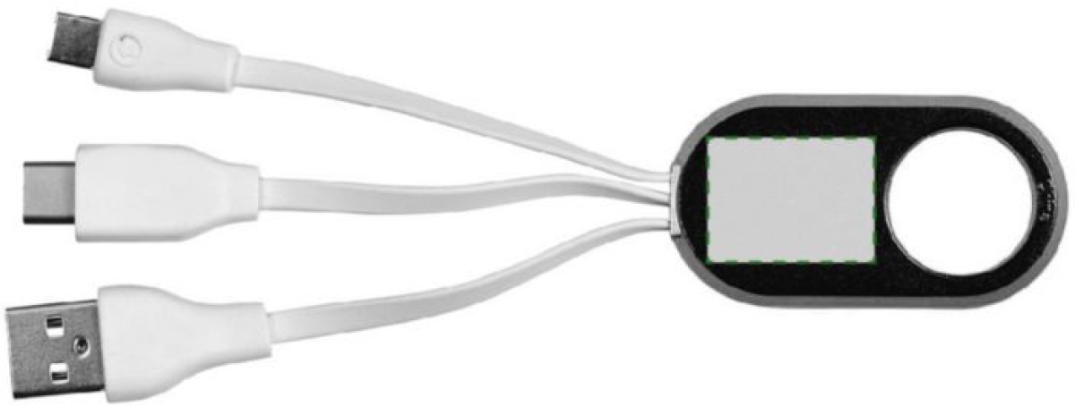 Pilar oplaadkabel - kunststof - ovale houder - Voorzijde