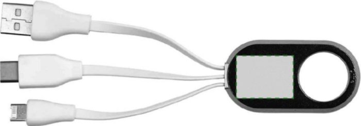 Pilar oplaadkabel - kunststof - ovale houder - Achterzijde