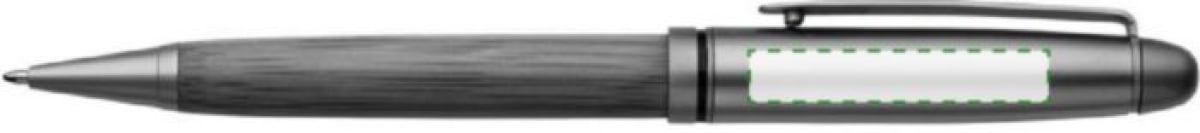 Addie pennenset - bamboe - blauwe inkt - balpen en rollerbalpen - geschenkverpakking - Naast de clip rechtshandig