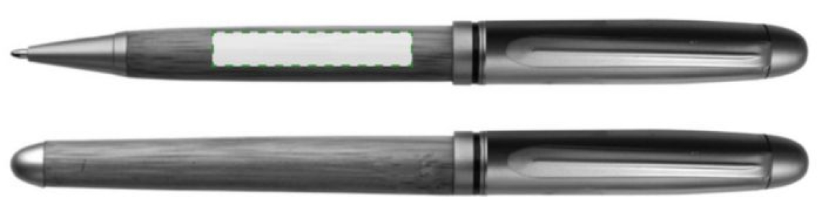 Addie pennenset - bamboe - blauwe inkt - balpen en rollerbalpen - geschenkverpakking - In het verlengde van de clip