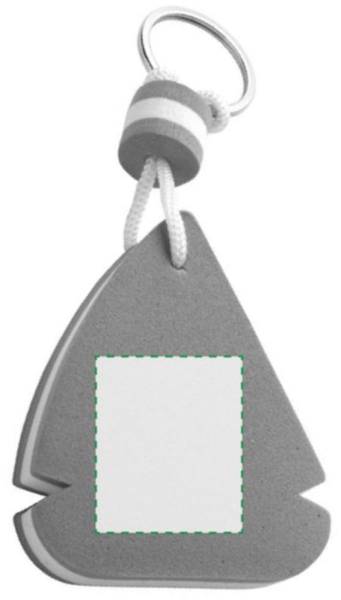 Drijvende sleutelhanger in vorm van zeilschip - Voorzijde Drijvende sleutelhanger in vorm van zeilschip - Voorzijde