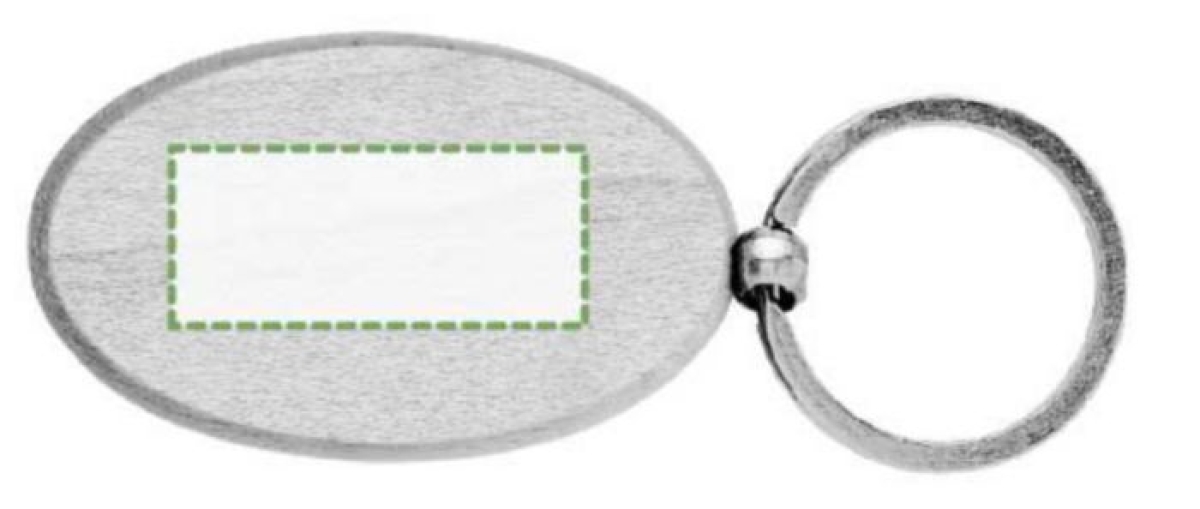 Katherine ovale sleutelhanger - hout - 6.2 cm - Bovenzijde Katherine ovale sleutelhanger - hout - 6.2 cm - Bovenzijde