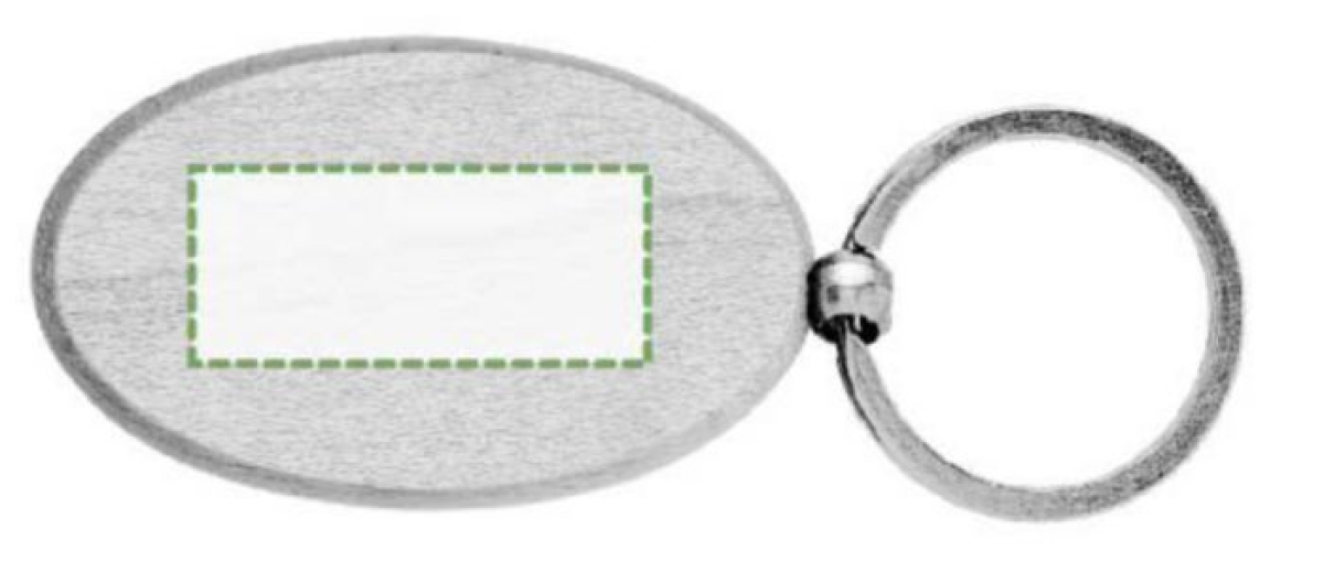 Katherine ovale sleutelhanger - hout - 6.2 cm - Onderzijde Katherine ovale sleutelhanger - hout - 6.2 cm - Onderzijde