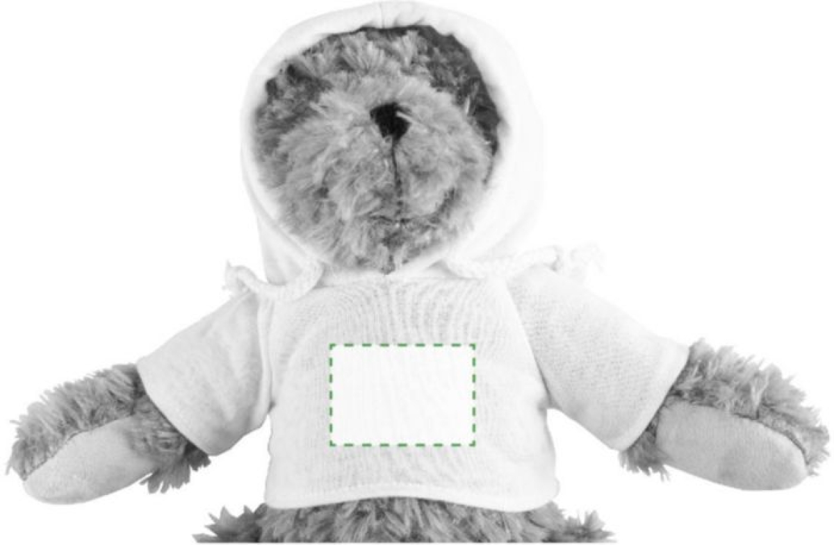 Pluche knuffelbeer met hoodie - Voorzijde