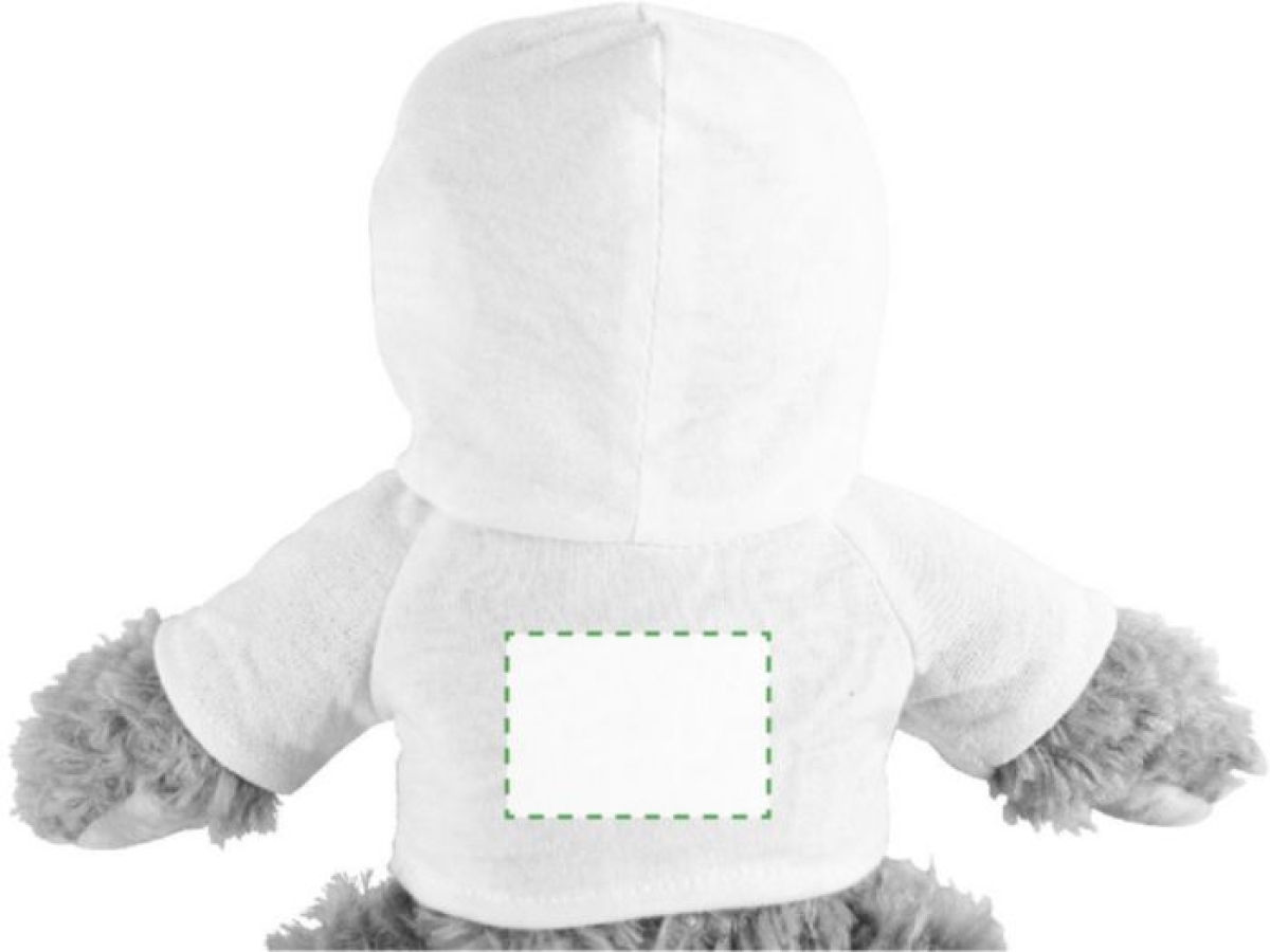 Pluche knuffelbeer met hoodie - Achterzijde