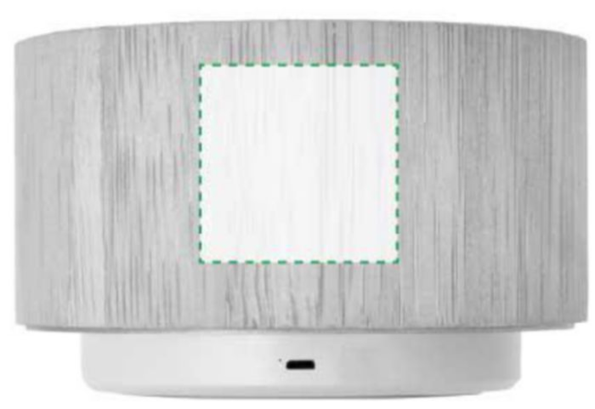 Bamboe draadloze speaker - Achterzijde