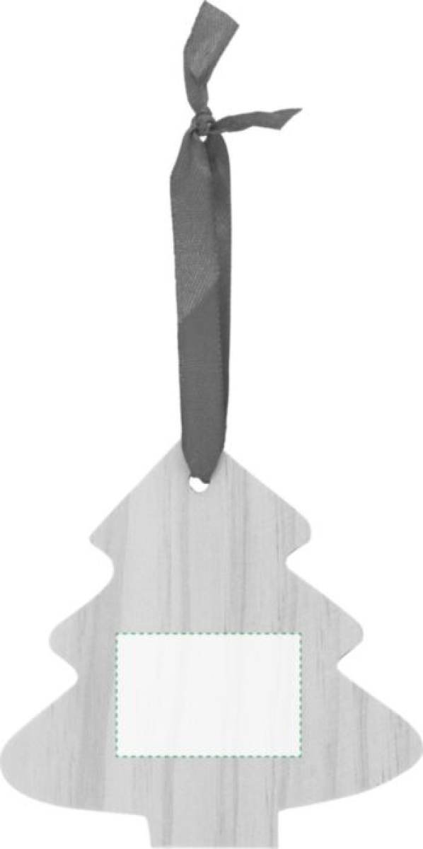 Houten kerstornament Boom - Achterzijde