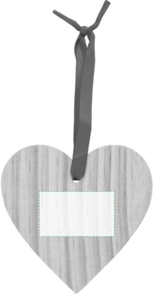 Houten kerstornament Hart - Achterzijde