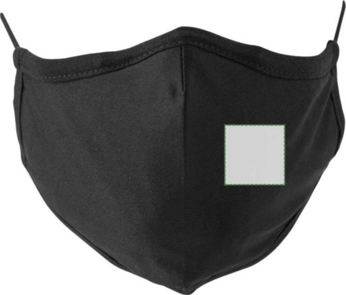 Katoen en polyester, herbruikbaar mondkapje - Voorzijde