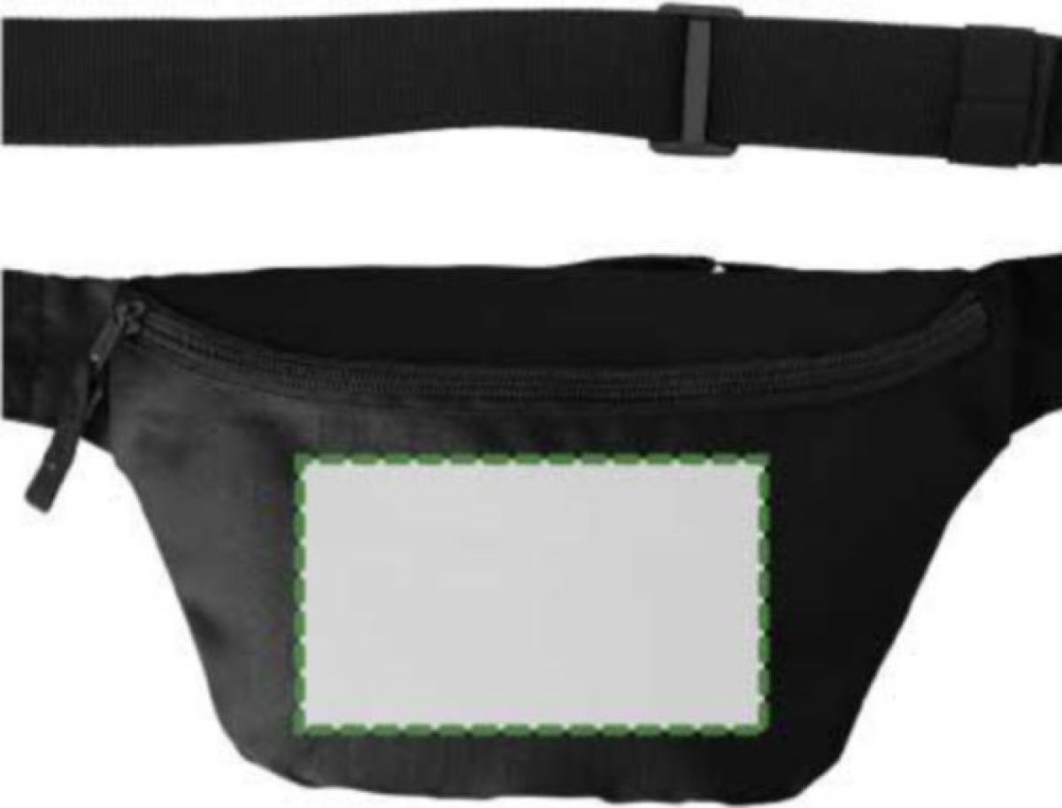 Leonardo heuptas - polyester - 600D - 2 vakken met ritssluiting - verstelbare riem met gespsluiting - Voorzijde