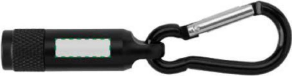 Tracy mini-zaklamp - aluminium - LED - sleutelhanger - Achterzijde