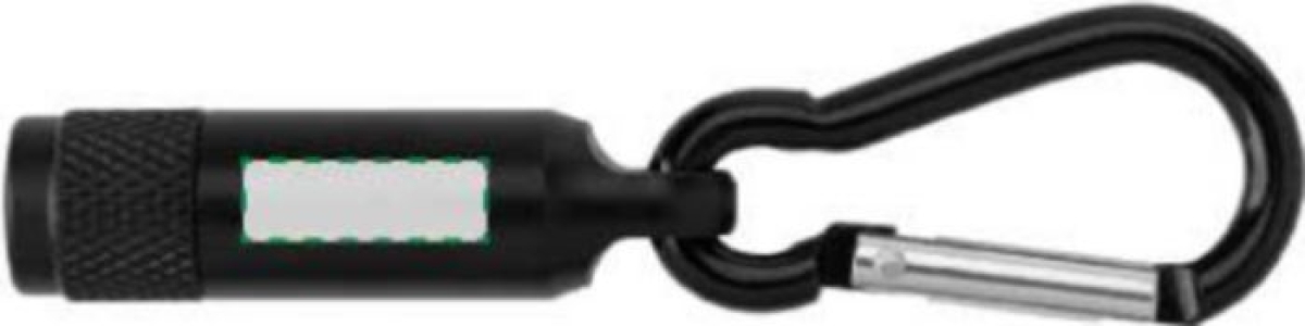 Tracy mini-zaklamp - aluminium - LED - sleutelhanger - Voorzijde