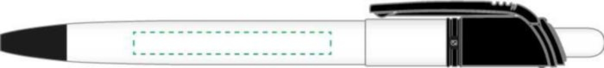 Stilolinea Ducal balpen - kunststof - blauwe Dokumental inkt - gekleurde punt en clip - ECO - Naast de clip rechtshandig