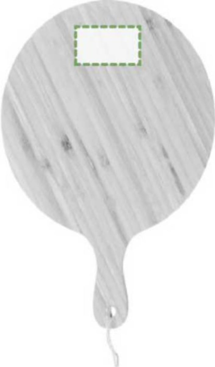 Snijplank Ø 20,5 cm - bamboe - handvat - Bovenzijde