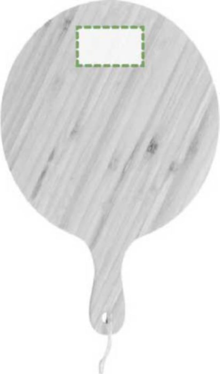 Snijplank Ø 20,5 cm - bamboe - handvat - Achterzijde