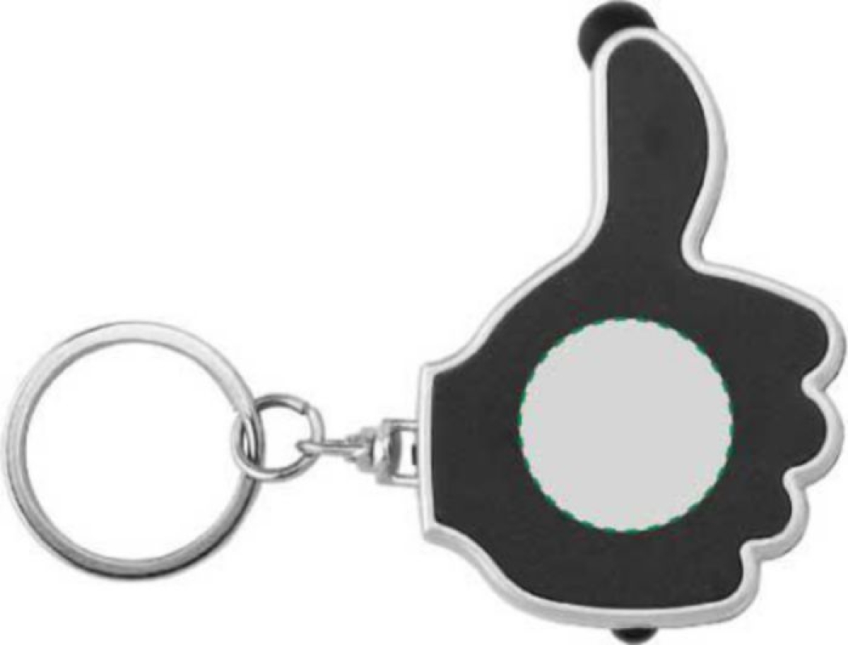 Duimpje sleutelhanger - ABS - met stylus - met ledlampje - Voorzijde Duimpje sleutelhanger - ABS - met stylus - met ledlampje - Voorzijde