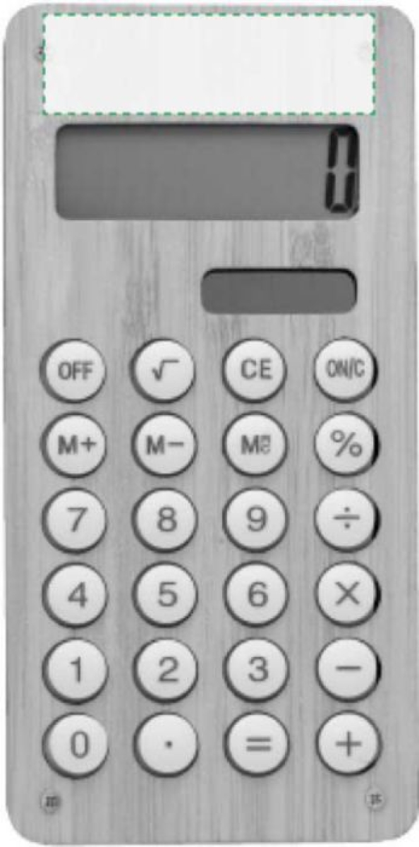 Bamboe rekenmachine - Voorzijde boven