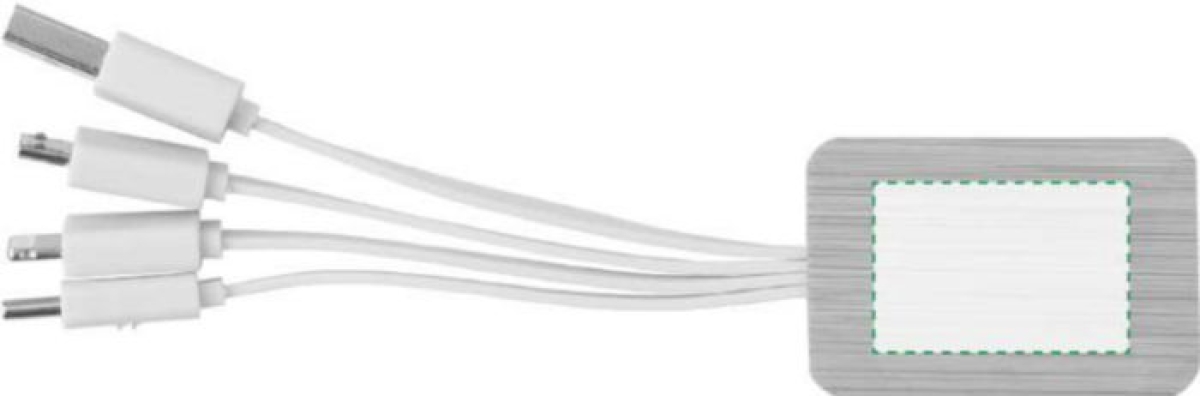 Brandan 3 in 1 oplaadkabel - bamboe - Achterzijde