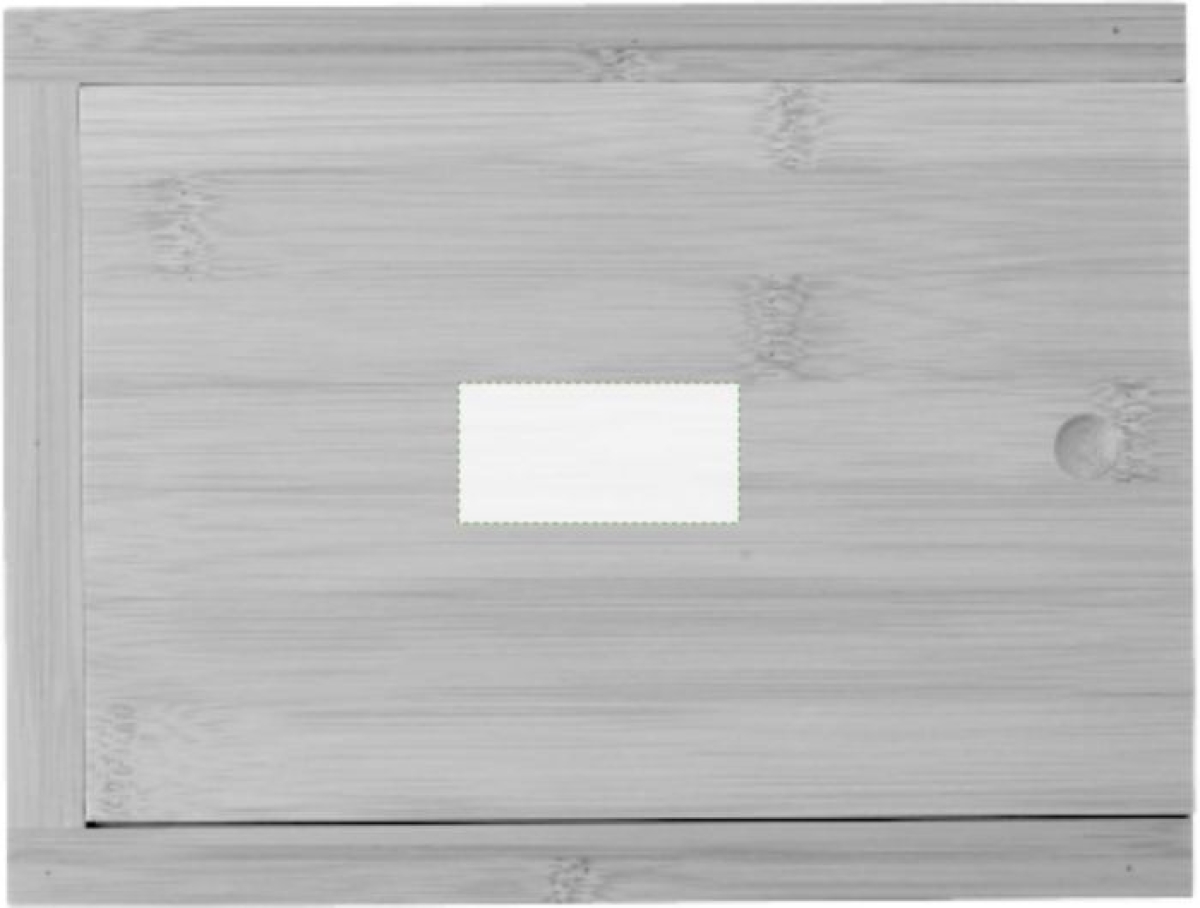 Kaas- en wijnset 25,5 x 19,5 cm - bamboe - 6-delig - Voorzijde